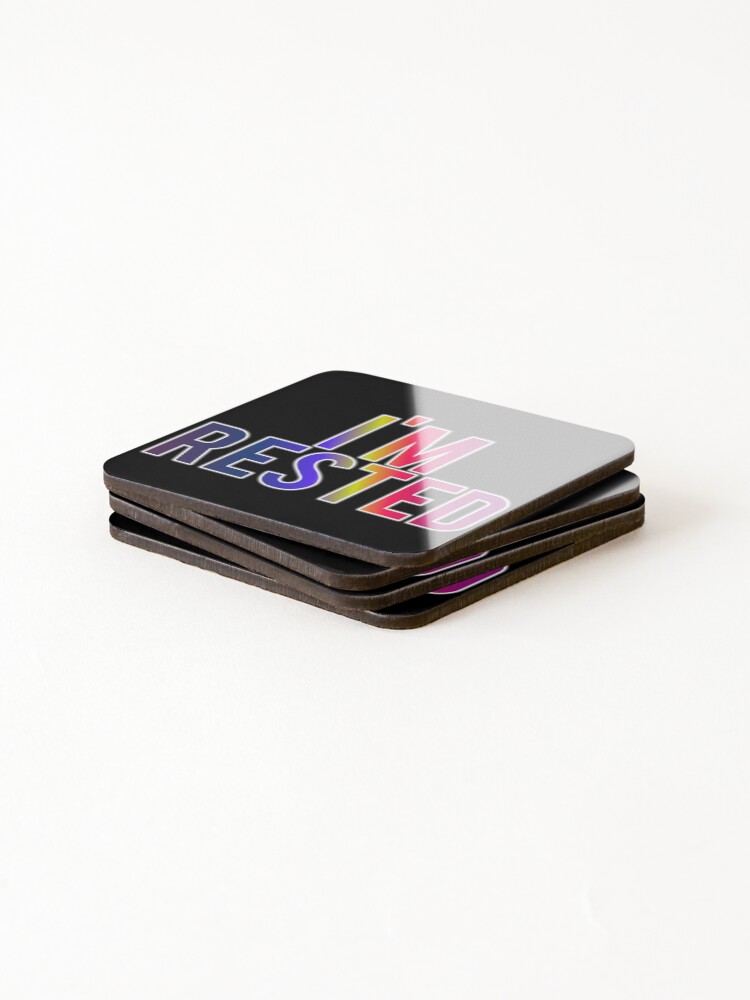 Thumbnail 4 of 5, Coasters (Set of 4), I'm Rested designed and sold by ZooStateofMind.