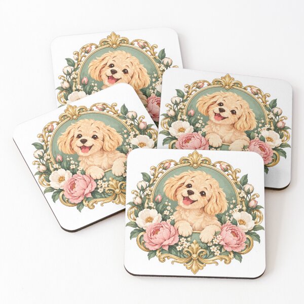 Item preview, Dog and Flowers  designed and sold by PamLeeDesign.