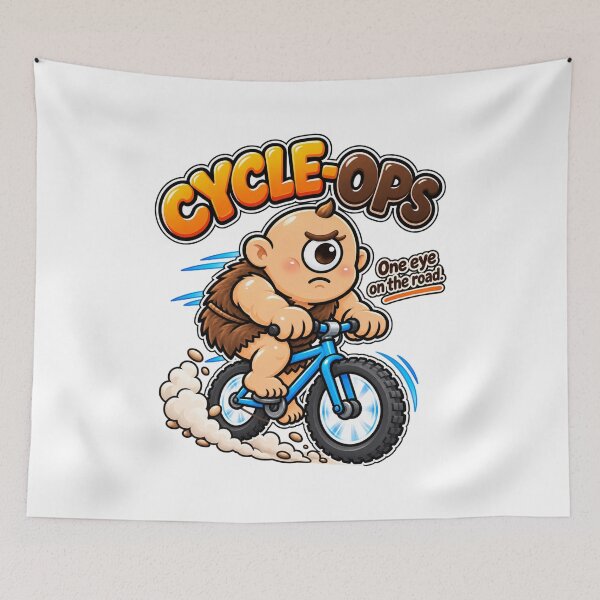 Item preview, Cyclops Cycling Funny Greek Mythology Pun designed and sold by PUNserious.