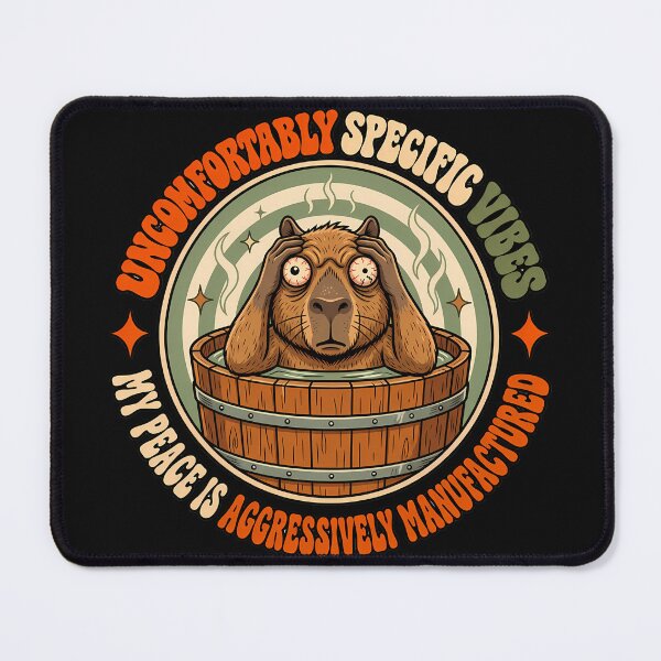 Item preview, Uncomfortably Specific Vibes Capybara Meme Retro Graphic designed and sold by UncomfortablySpecific.