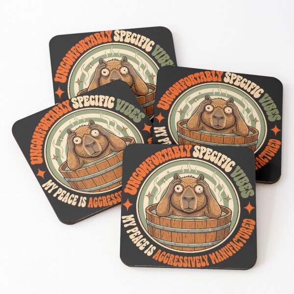 Item preview, Uncomfortably Specific Vibes Capybara Meme Retro Graphic designed and sold by UncomfortablySpecific.