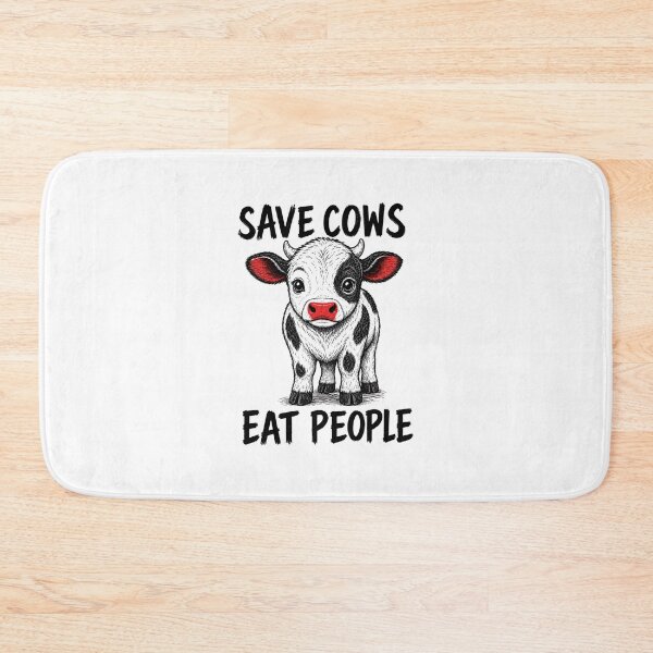 Artikelvorschau, Save Cows Eat People Vegan Kalb Kuh Tierschutz Tierrechte Veganismus Go Vegan entworfen und verkauft von Annika Shurafa.