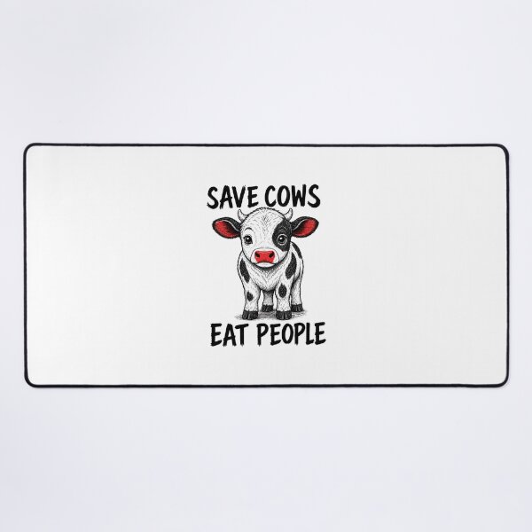 Item preview, Save Cows Eat People Vegan Calf Cow Animal Welfare Animal Rights Veganism Go Vegan designed and sold by Annika Shurafa.