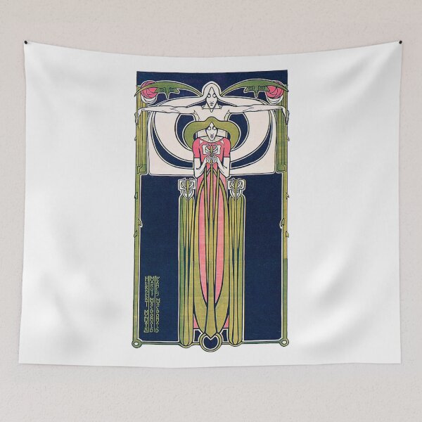 Artikelvorschau, Plakat des Glasgow Institute of Fine Arts von Frances Macdonald, J. Herbert McNair, Margaret Macdonald, 1895 entworfen und verkauft von Hedrin.