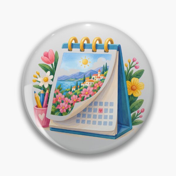 Item preview, Seaside Calendar Page Turning Illustration designed and sold by hattie's.