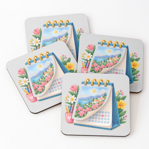 Item preview, Seaside Calendar Page Turning Illustration designed and sold by hattie's.