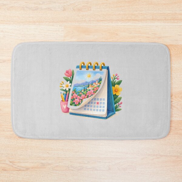 Item preview, Seaside Calendar Page Turning Illustration designed and sold by hattie's.