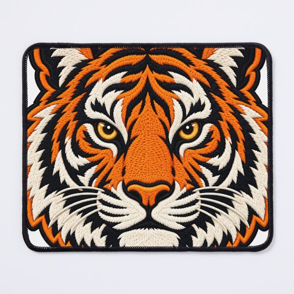 Item preview, Tiger head in patchwork style designed and sold by Kisho.