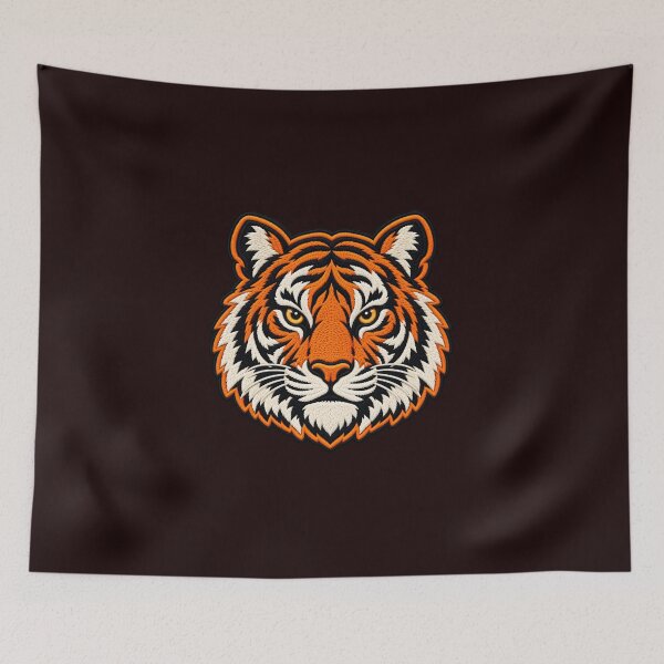 Item preview, Tiger head in patchwork style designed and sold by Kisho.
