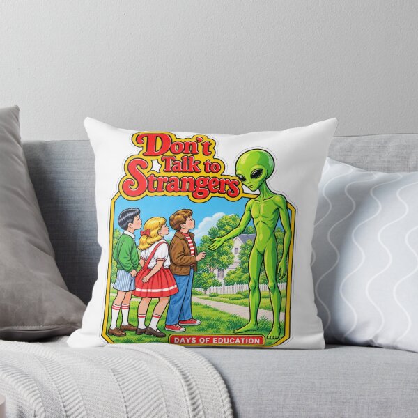 Item preview, Don't Talk to Strangers Retro Alien Sticker designed and sold by PRIME4YOU.