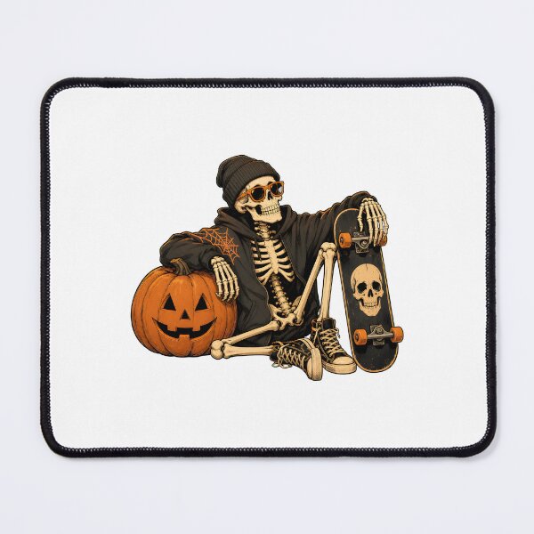 Item preview, Skeleton Skateboarding Relaxing with Pumpkin and Energy designed and sold by Dmo3HarkoArt.
