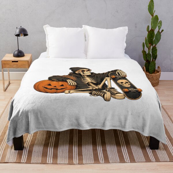 Item preview, Skeleton Skateboarding Relaxing with Pumpkin and Energy designed and sold by Dmo3HarkoArt.