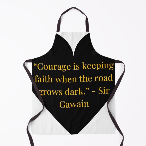 Item preview, Sir Gawain Quote – Arthurian tradition Gold Text Black Heart designed and sold by TheIconSmith.