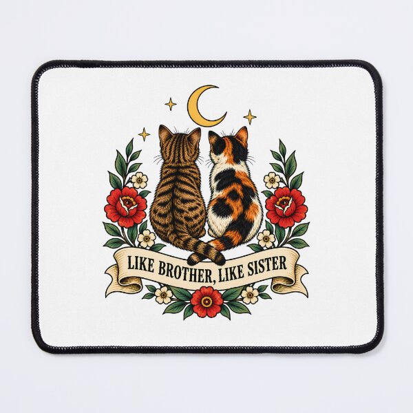 Item preview, Like Brother Like Sister Cats Art designed and sold by Old's Cool Cat Studio.