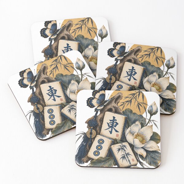 Item preview, Mahjong Butterfly – Vintage Asian Botanical Art designed and sold by ANITYSTORES.