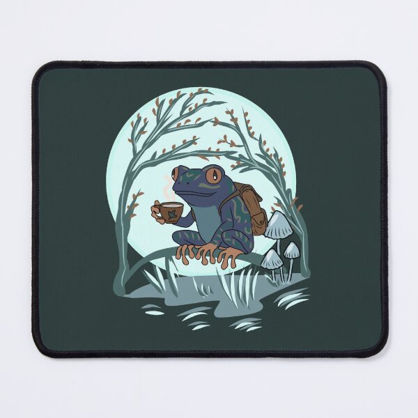 Item preview, Frog Moon Coffee Goblincore Aesthetic Vintage Dark Academia Forest Art designed and sold by LeshanArt.