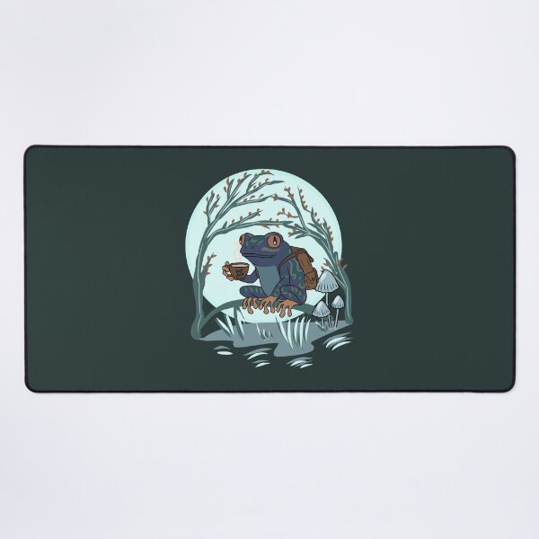 Item preview, Frog Moon Coffee Goblincore Aesthetic Vintage Dark Academia Forest Art designed and sold by LeshanArt.