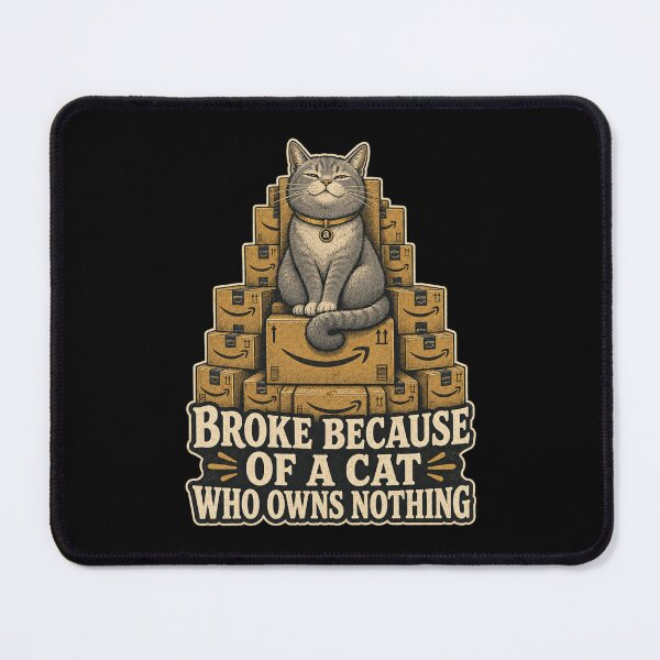 Item preview, Broke Because Of A Cat Who Owns Nothing Shirt, Funny Cat Owner T-Shirt, Cat Mom Tee, Cat Lover Gift Shirt, Vintage Funny Pet Graphic designed and sold by TshirtsLabs.