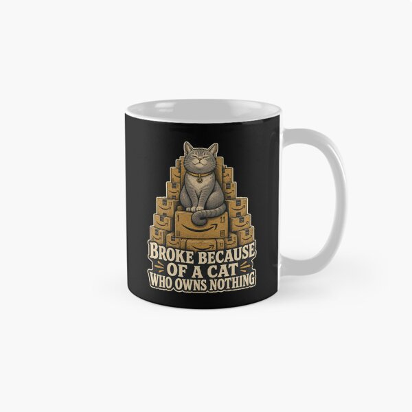 Item preview, Broke Because Of A Cat Who Owns Nothing Shirt, Funny Cat Owner T-Shirt, Cat Mom Tee, Cat Lover Gift Shirt, Vintage Funny Pet Graphic designed and sold by TshirtsLabs.
