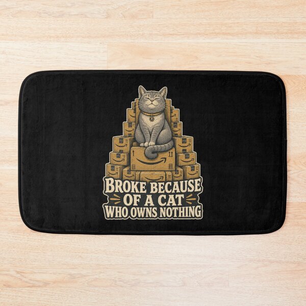 Item preview, Broke Because Of A Cat Who Owns Nothing Shirt, Funny Cat Owner T-Shirt, Cat Mom Tee, Cat Lover Gift Shirt, Vintage Funny Pet Graphic designed and sold by TshirtsLabs.