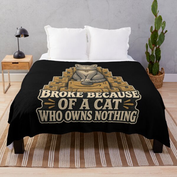 Item preview, Broke Because Of A Cat Who Owns Nothing Shirt, Funny Cat Owner T-Shirt, Cat Mom Tee, Cat Lover Gift Shirt, Vintage Funny Pet Graphic designed and sold by TshirtsLabs.