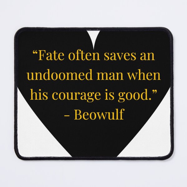 Item preview, Beowulf Quote – Beowulf Gold Text Black Heart designed and sold by TheIconSmith.
