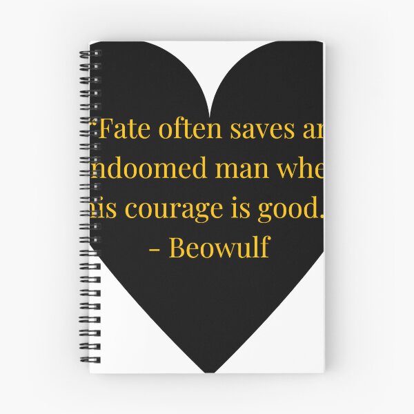 Item preview, Beowulf Quote – Beowulf Gold Text Black Heart designed and sold by TheIconSmith.