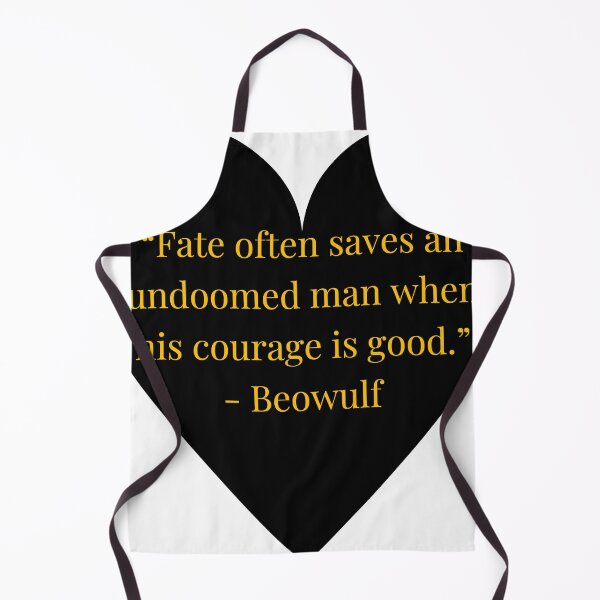 Item preview, Beowulf Quote – Beowulf Gold Text Black Heart designed and sold by TheIconSmith.