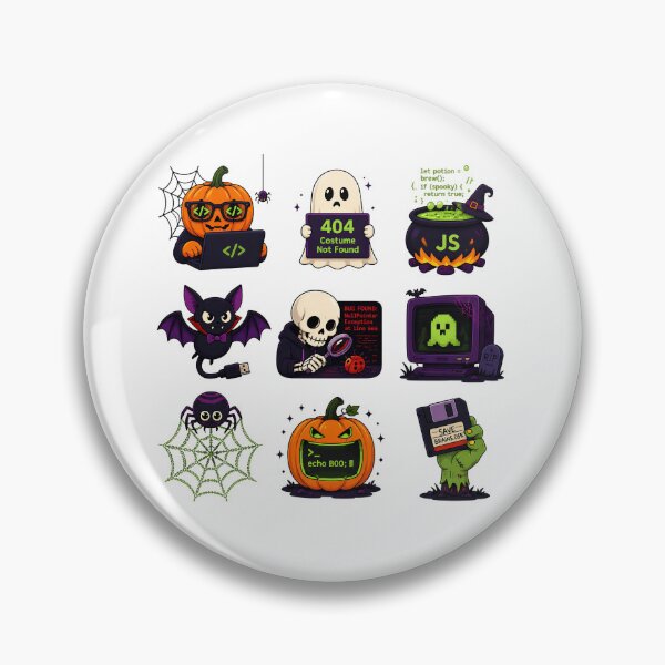 Artikelvorschau, Gruseliges Sticker-Paket für Informatik- und Halloween-Programmierer entworfen und verkauft von aysenism.