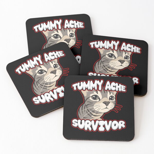 Item preview, Tummy ache survivor cute cat designed and sold by SleekVisuals.