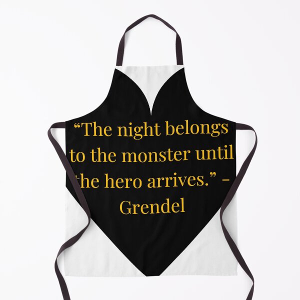Item preview, Grendel Quote – Beowulf Gold Text Black Heart designed and sold by TheIconSmith.