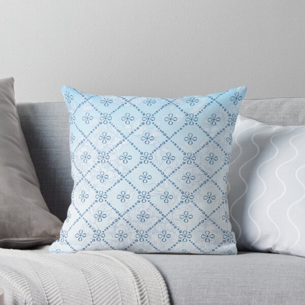 Item preview, Soft Blue Floral Trellis Pattern | Aesthetic Vintage Tile Pattern designed and sold by FKA1Design.