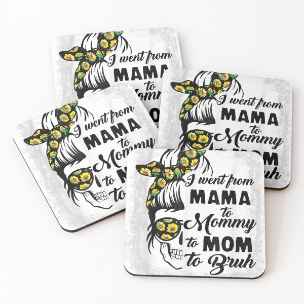 Item preview, Funny I Went From Mama To Mommy To Mom To Bruh Messy Bun designed and sold by Lapipanst.
