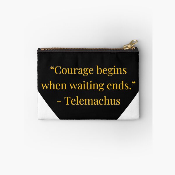 Item preview, Telemachus Quote – The Odyssey Gold Text Black Heart designed and sold by TheIconSmith.