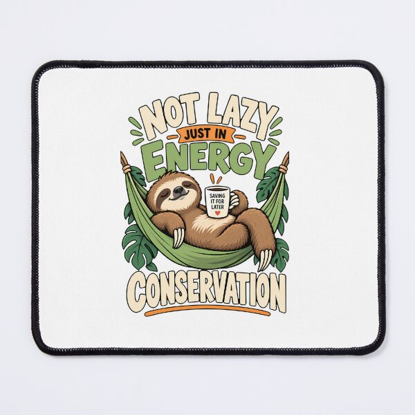Item preview, Not Lazy Just in Energy Conservation Funny Sloth Coffee Humor designed and sold by BDLuck2021.