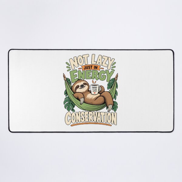 Item preview, Not Lazy Just in Energy Conservation Funny Sloth Coffee Humor designed and sold by BDLuck2021.