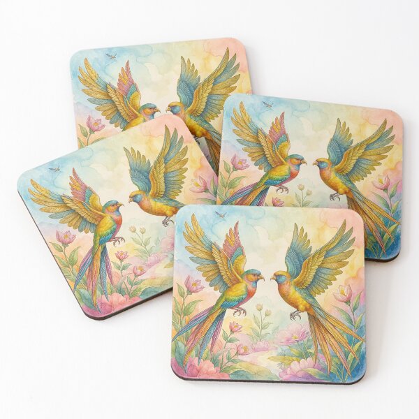 Item preview, Exotic Beautiful Birds - Crystal lovebirds designed and sold by Helios Be. Lavsh.