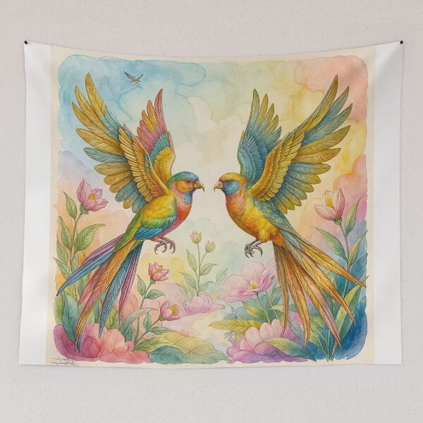 Item preview, Exotic Beautiful Birds - Crystal lovebirds designed and sold by Helios Be. Lavsh.