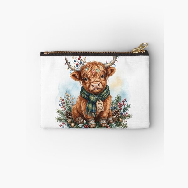 Item preview, Christmas Highland Cow Joy To The World Cute Xmas Calf designed and sold by designwiss.