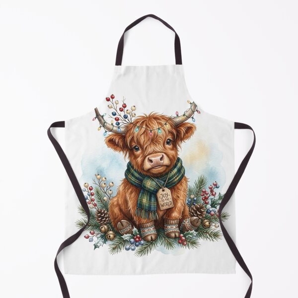 Item preview, Christmas Highland Cow Joy To The World Cute Xmas Calf designed and sold by designwiss.