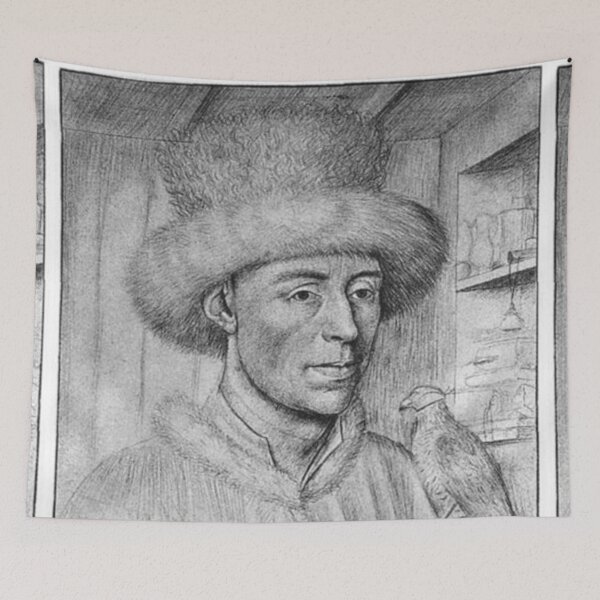 Item preview, Portrait of a Man with a Falcon designed and sold by SharonTheFirst.