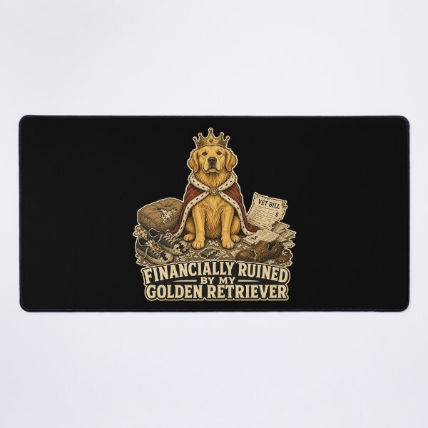 Item preview, Financially Ruined By My Golden Retriever Shirt, Funny Dog Owner T-Shirt, Golden Retriever Mom Tee, Dog Lover Gift Shirt, Vintage Funny Pet Graphic designed and sold by TshirtsLabs.