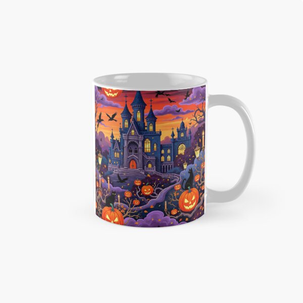 Item preview, Midnight Pumpkin Castle – Gothic Halloween Haunted Manor Seamless Pattern designed and sold by Dream Bloom Gallery.