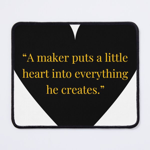 Item preview, Geppetto Quote – Pinocchio Gold Text Black Heart designed and sold by TheIconSmith.