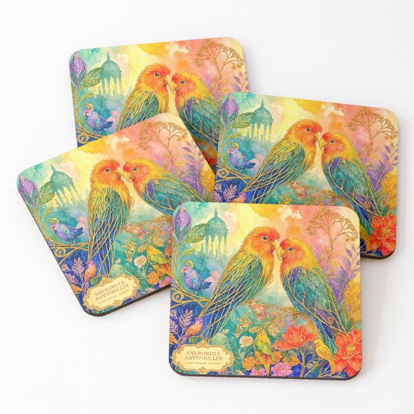 Item preview, Exotic Beautiful Birds - Crystal lovebirds #1 designed and sold by Helios Be. Lavsh.