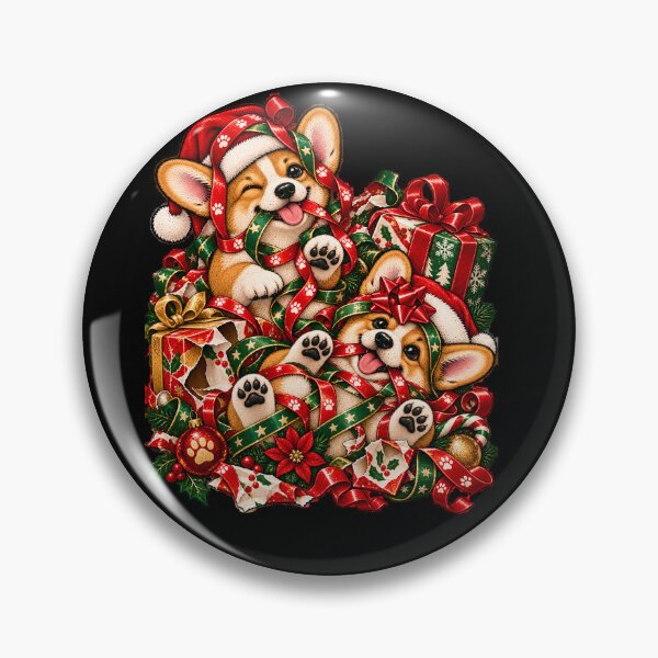Item preview, Santa’s Shortest Helper – Funny Corgi Christmas designed and sold by Crystal-Tree.