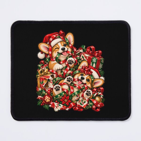 Item preview, Santa’s Shortest Helper – Funny Corgi Christmas designed and sold by Crystal-Tree.