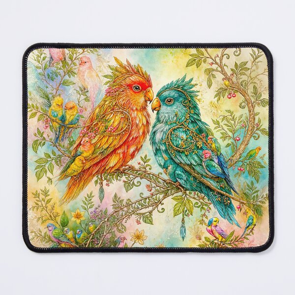 Item preview, Exotic Beautiful Birds - Crystal lovebirds #2 designed and sold by Helios Be. Lavsh.