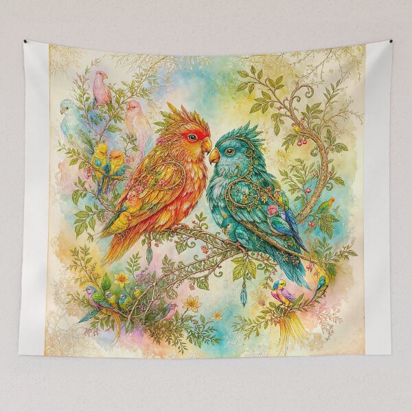 Item preview, Exotic Beautiful Birds - Crystal lovebirds #2 designed and sold by Helios Be. Lavsh.