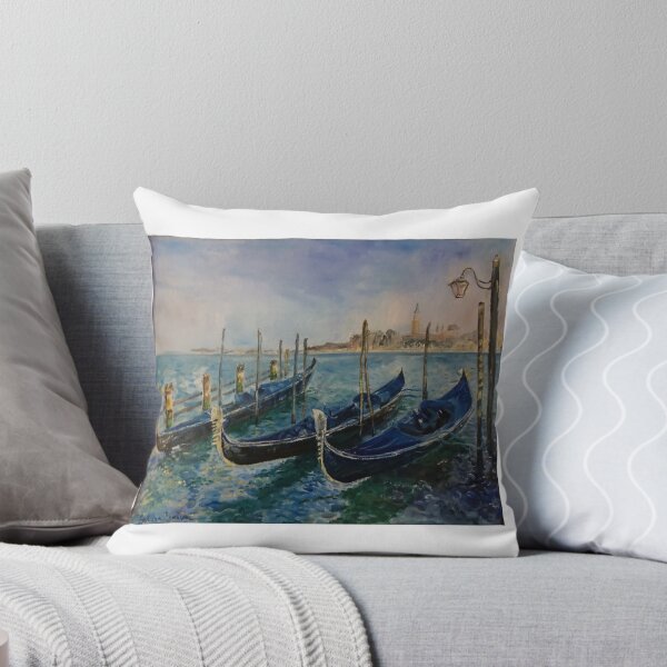 Item preview, Venice Gondolas Oil Painting Impressionism designed and sold by Lina0305.